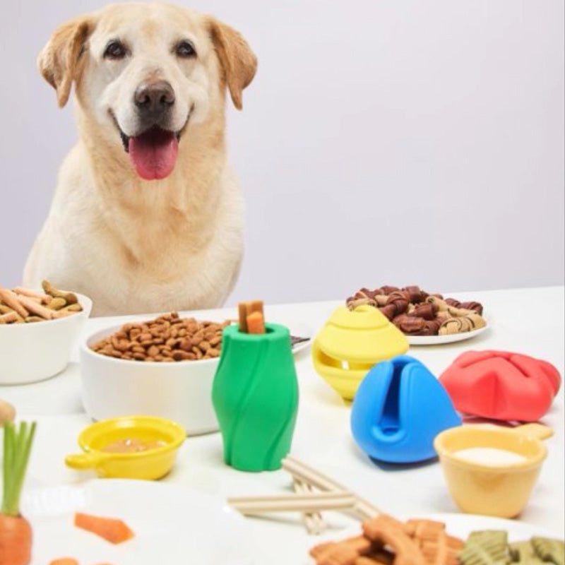 Chewtastic Geometrics Fillables Natural Rubber Enrichment Dog Toy (4 Types)