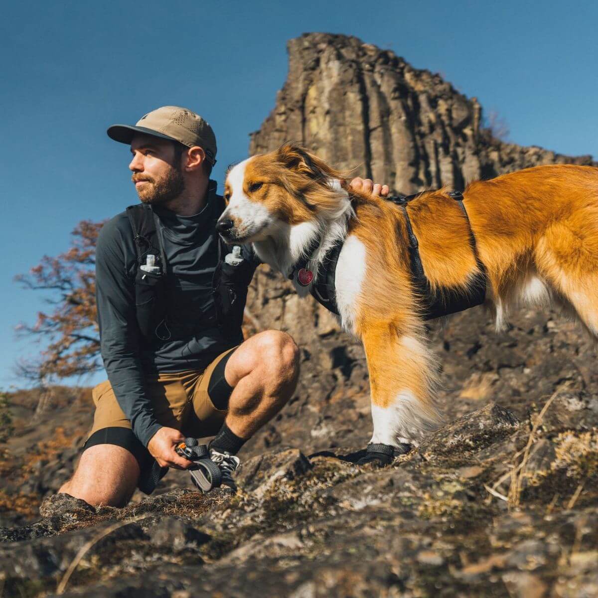 Ridgeline™ Reflective Harness with Magnetic Buckles | Obsidian Black