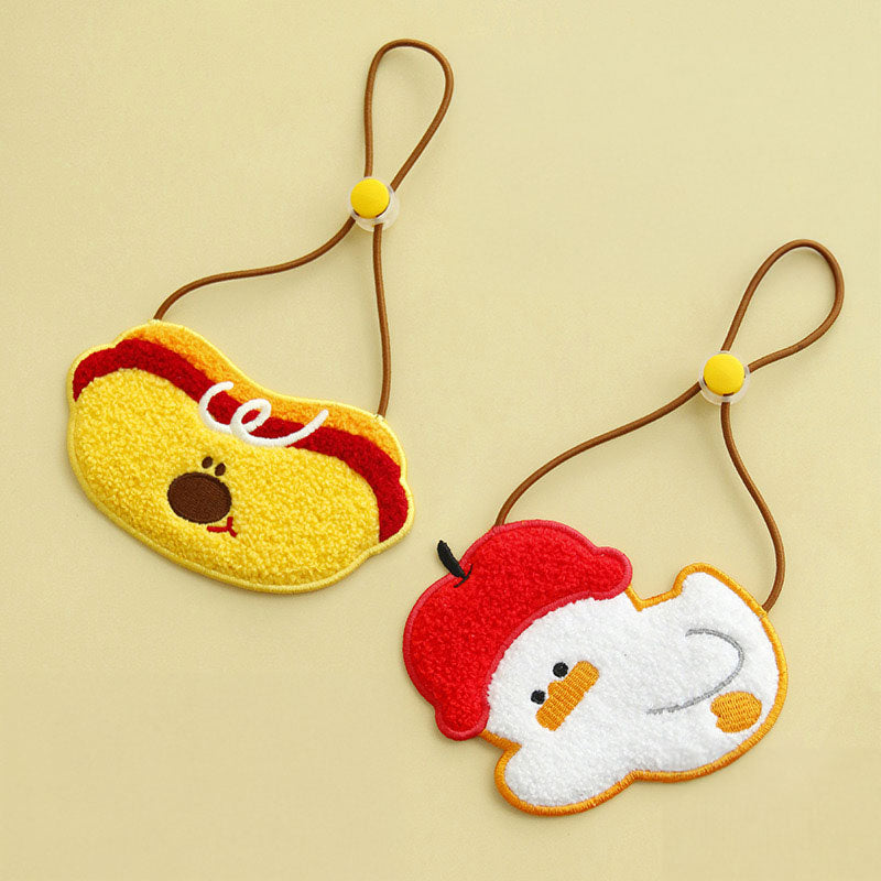 Hot Dog & Apple Duck Pet Bib