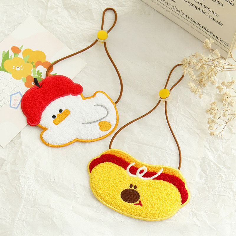 Hot Dog & Apple Duck Pet Bib