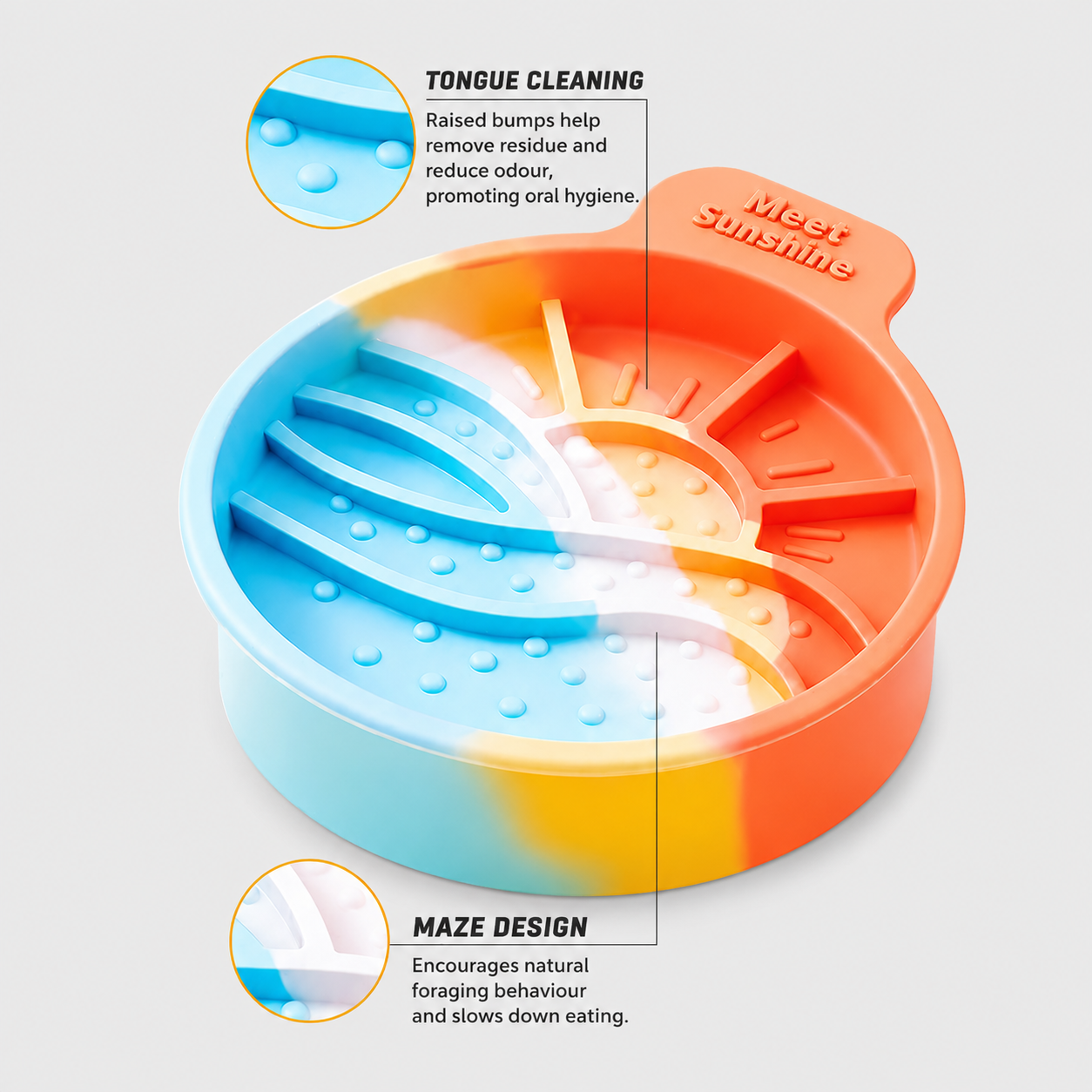 Sunny Side Silicone Lick & Slow Bowl