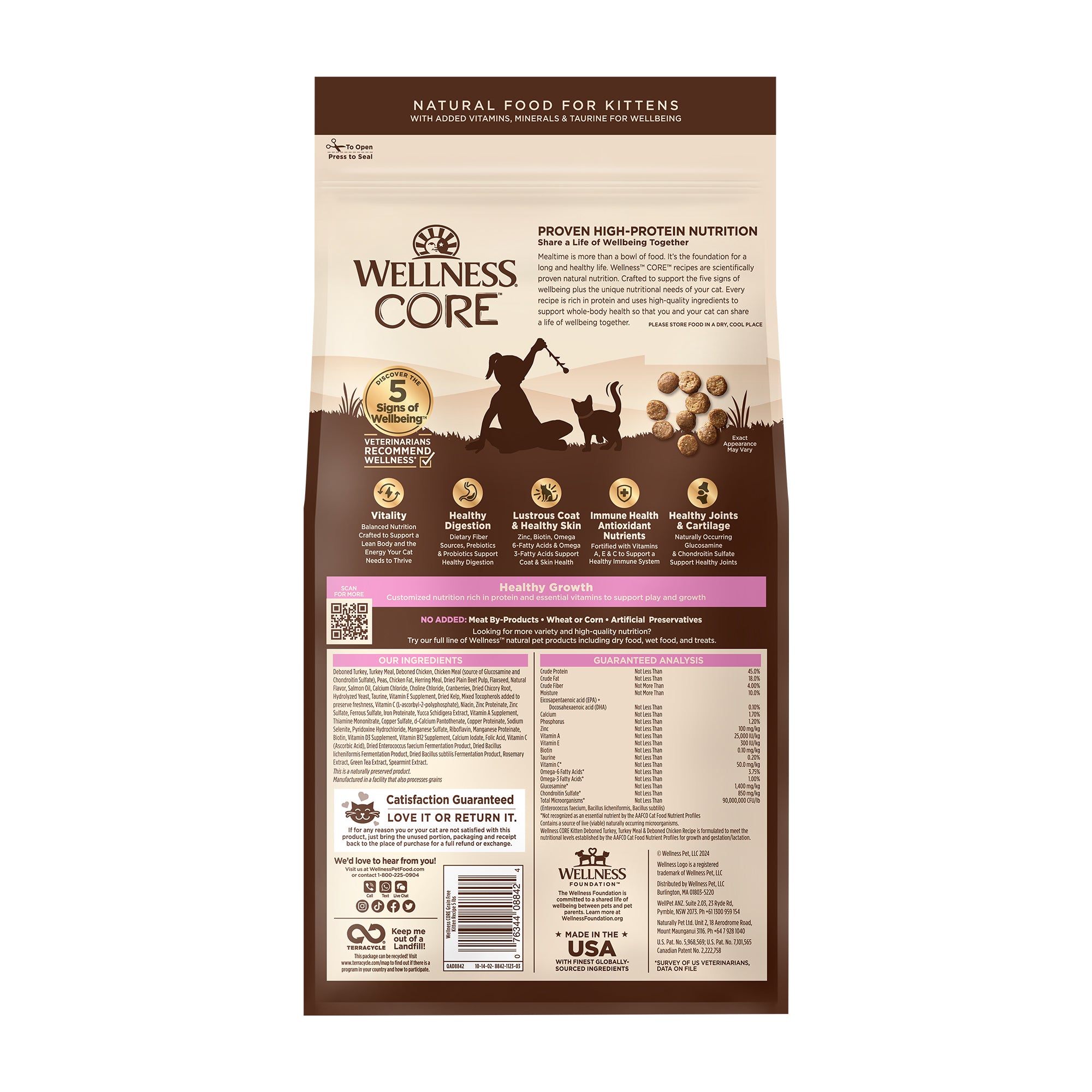 CORE® Kitten Deboned Turkey, Turkey Meal & Deboned Chicken Grain-Free Dry Cat Food