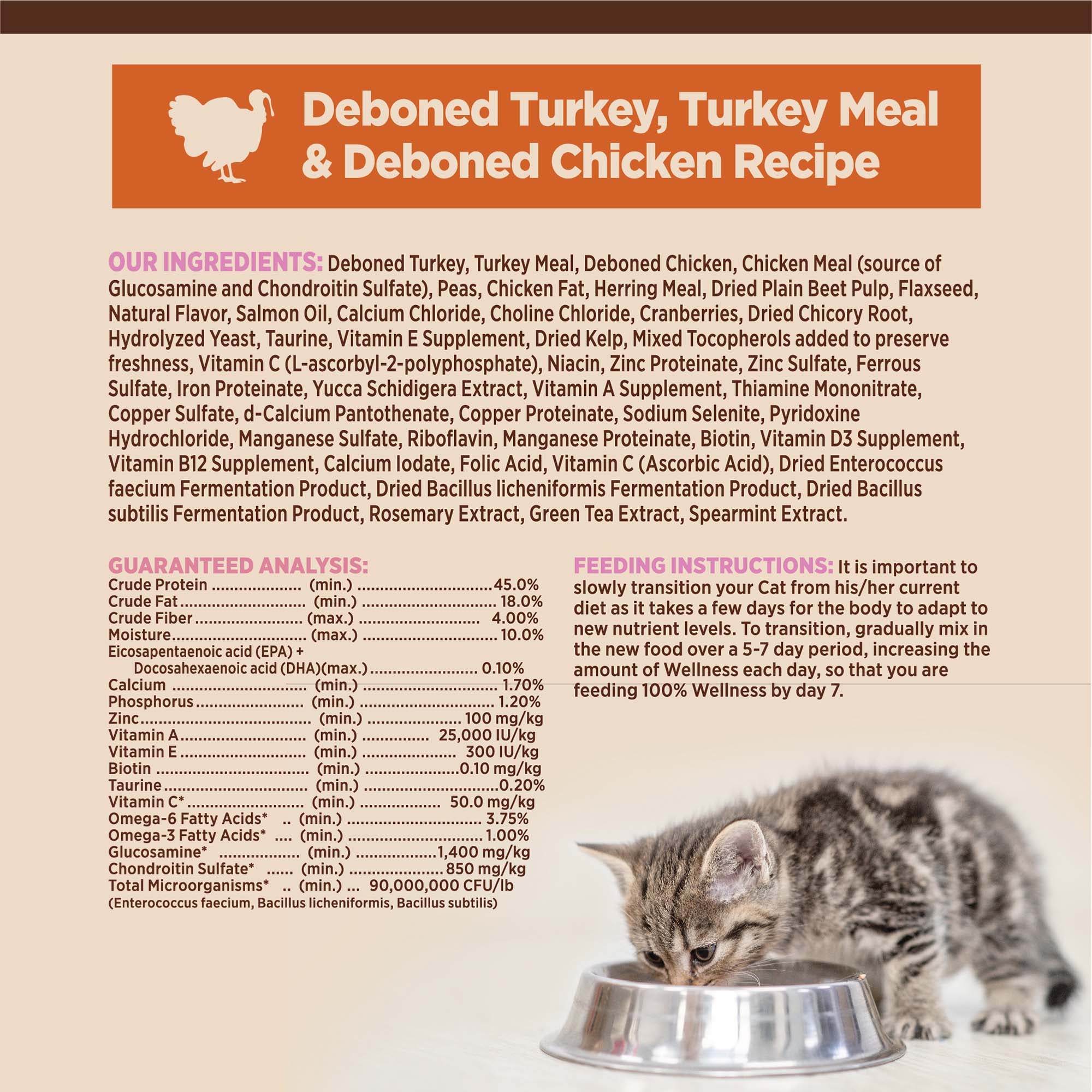 CORE® Kitten Deboned Turkey, Turkey Meal & Deboned Chicken Grain-Free Dry Cat Food