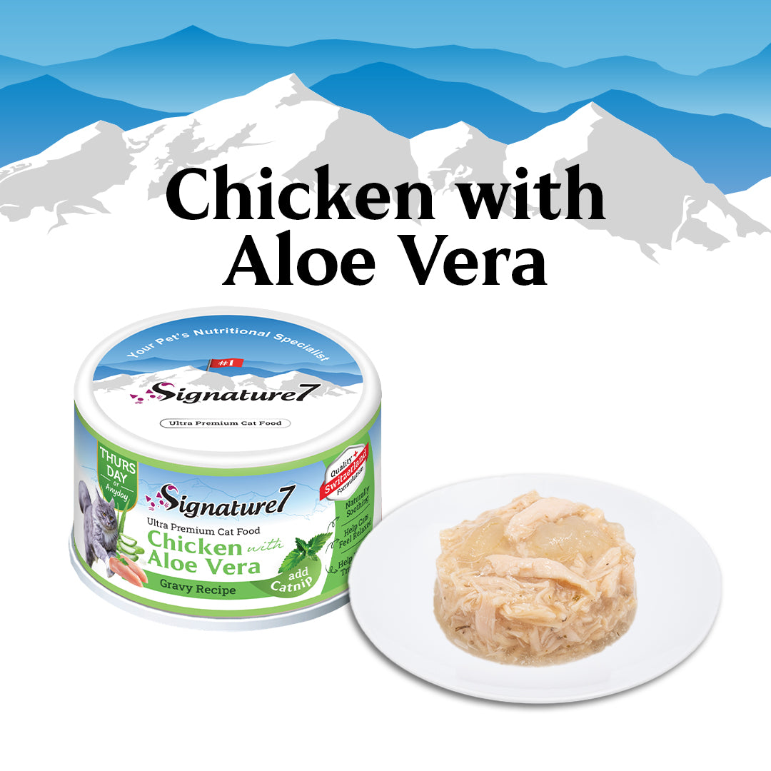 Chicken with Aloe Vera in gravy added Catnip Cat Wet Can Food (70g)