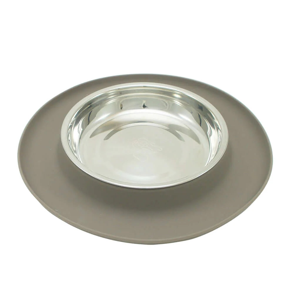 Single Silicone Cat Feeder with Stainless Steel Bowl