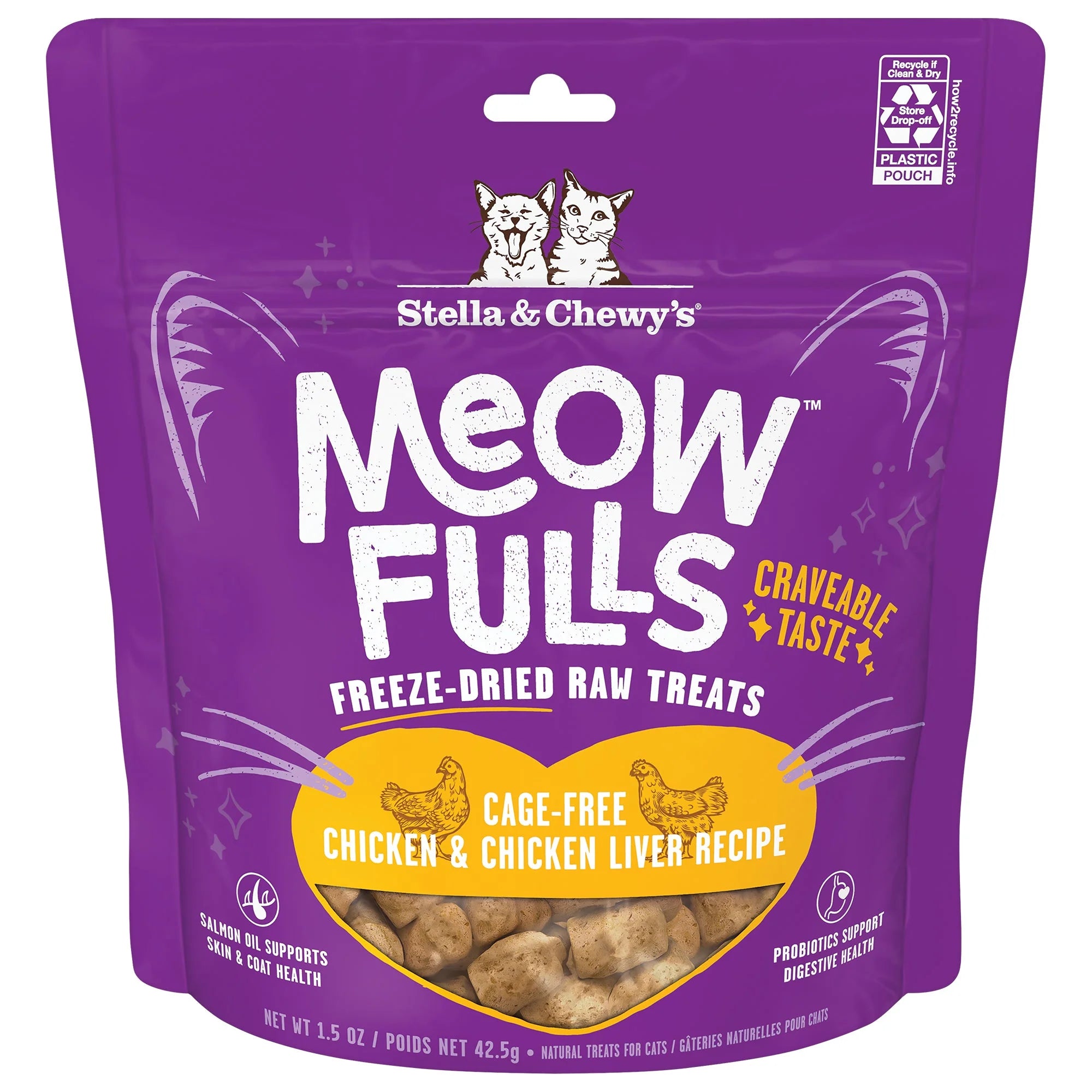 Meowfulls | Chicken & Chicken Liver Freeze Dried Cat Treats (1.5oz)