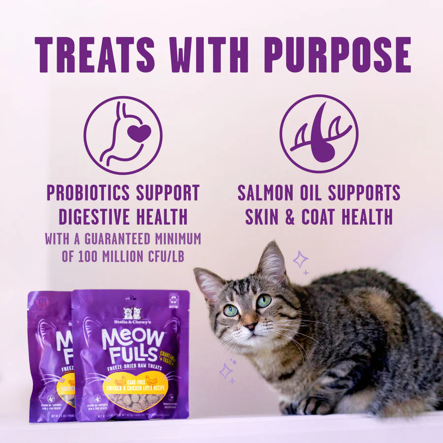 Meowfulls | Chicken & Chicken Liver Freeze Dried Cat Treats (1.5oz)