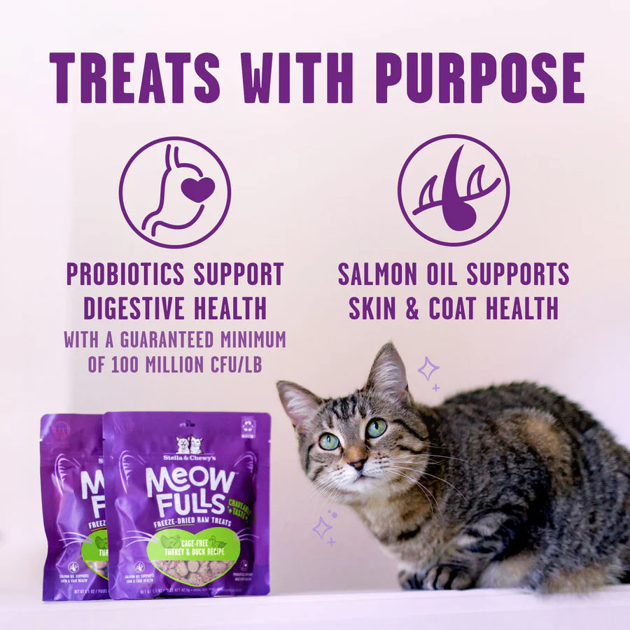 Meowfulls | Turkey & Duck Freeze Dried Cat Treats (1.5oz)