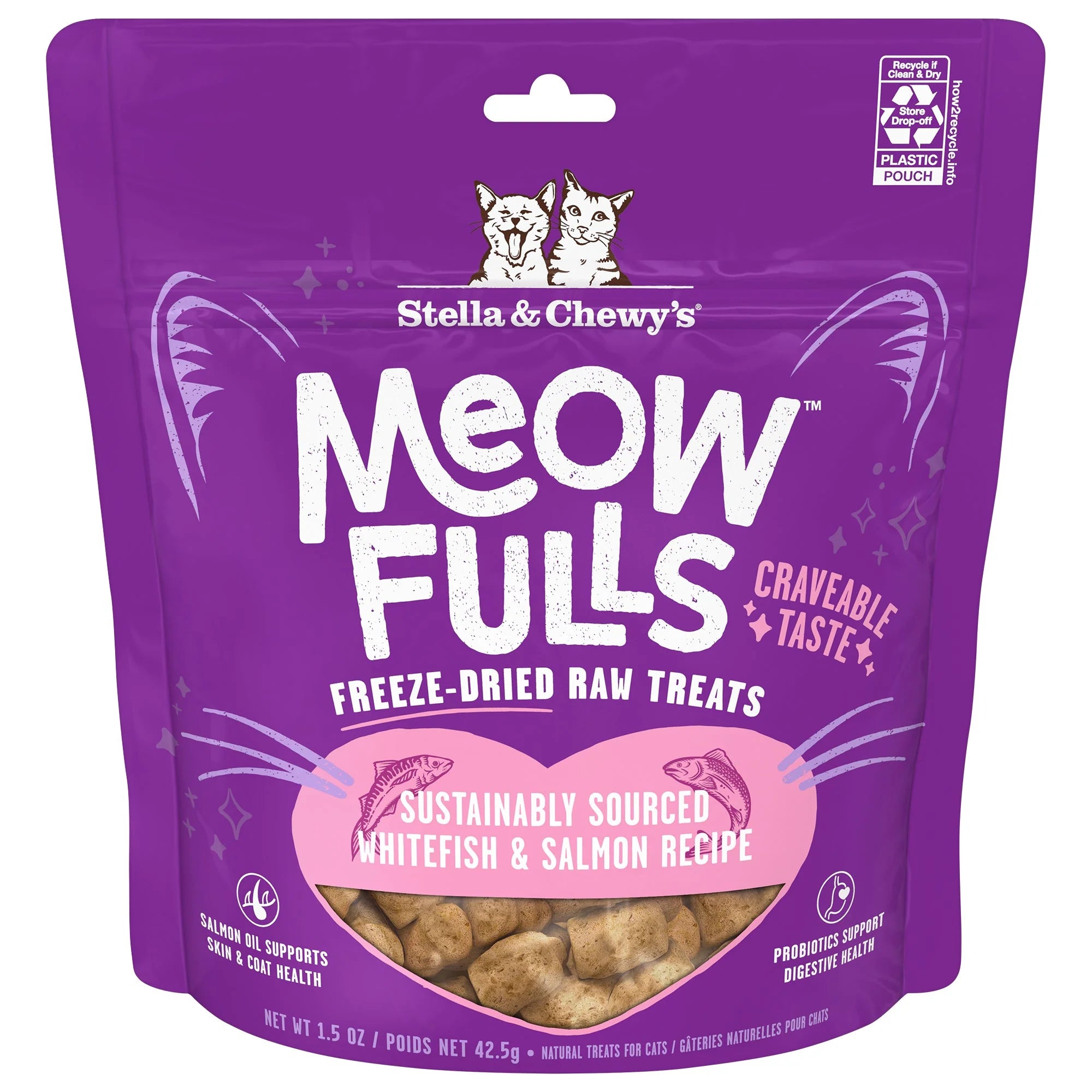 Meowfulls | WhiteFish & Salmon Freeze Dried Cat Treats (1.5oz)
