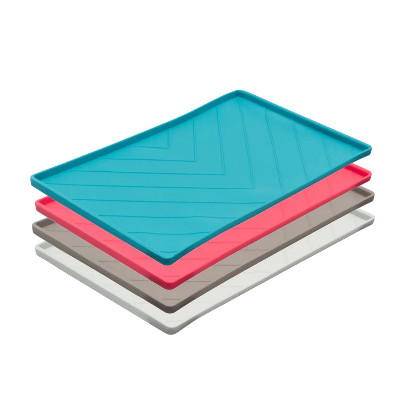 Silicone Non-Slip Dog Bowl Mat with Raised Edge