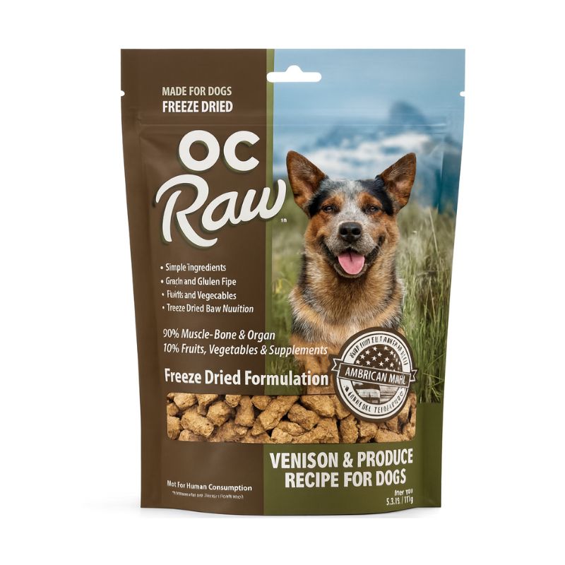 Freeze Dried Meaty Rox Dog Food | Vension & Produce (5.5oz)