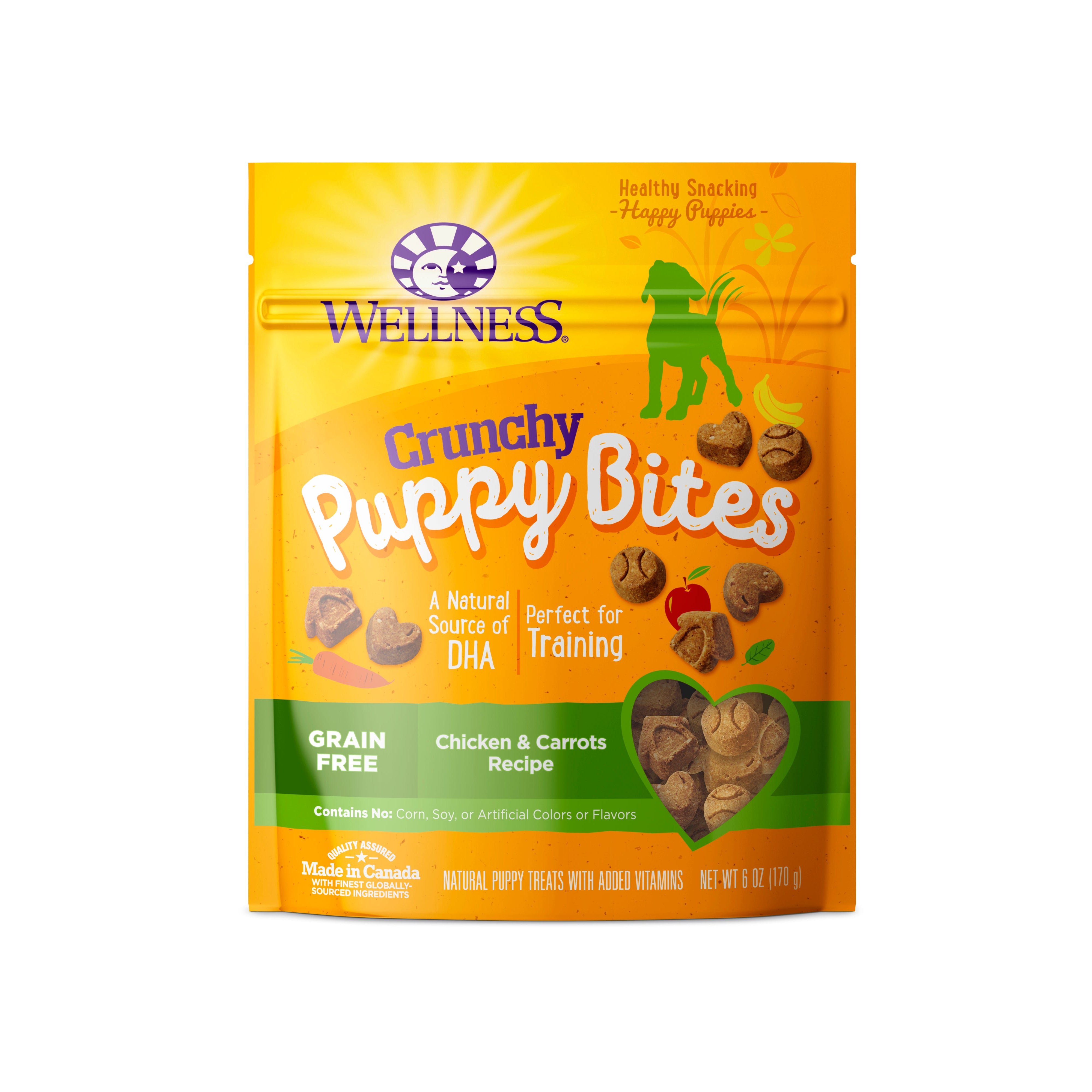 Crunchy Puppy Bites Chicken & Carrots Recipe Grain-Free Dog Treats (6oz)