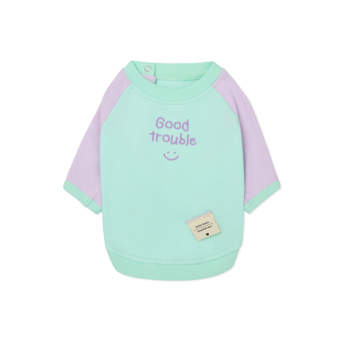 Good Trouble Blue Raglan-1