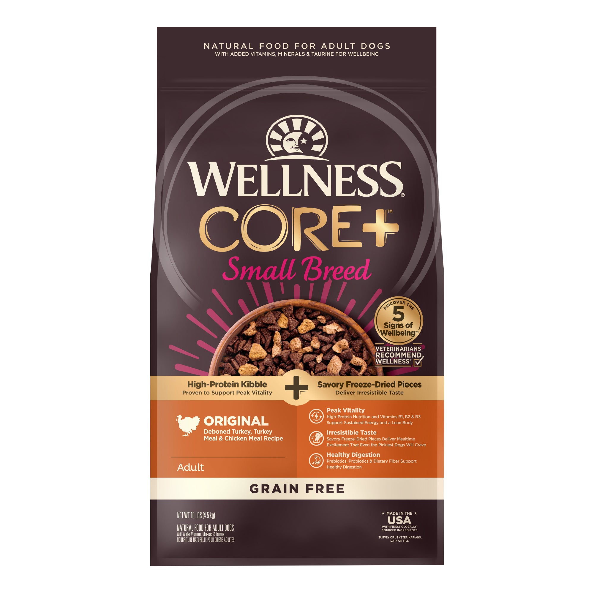 Wellness Core+ (formerly Rawrev) Dog Small Breed Original Turkey Grain Free Dry Dog Food