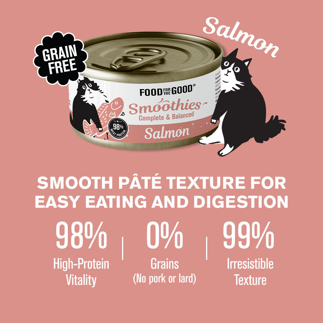 Food For The Good Smoothies | Salmon Cat Canned Food (80g)