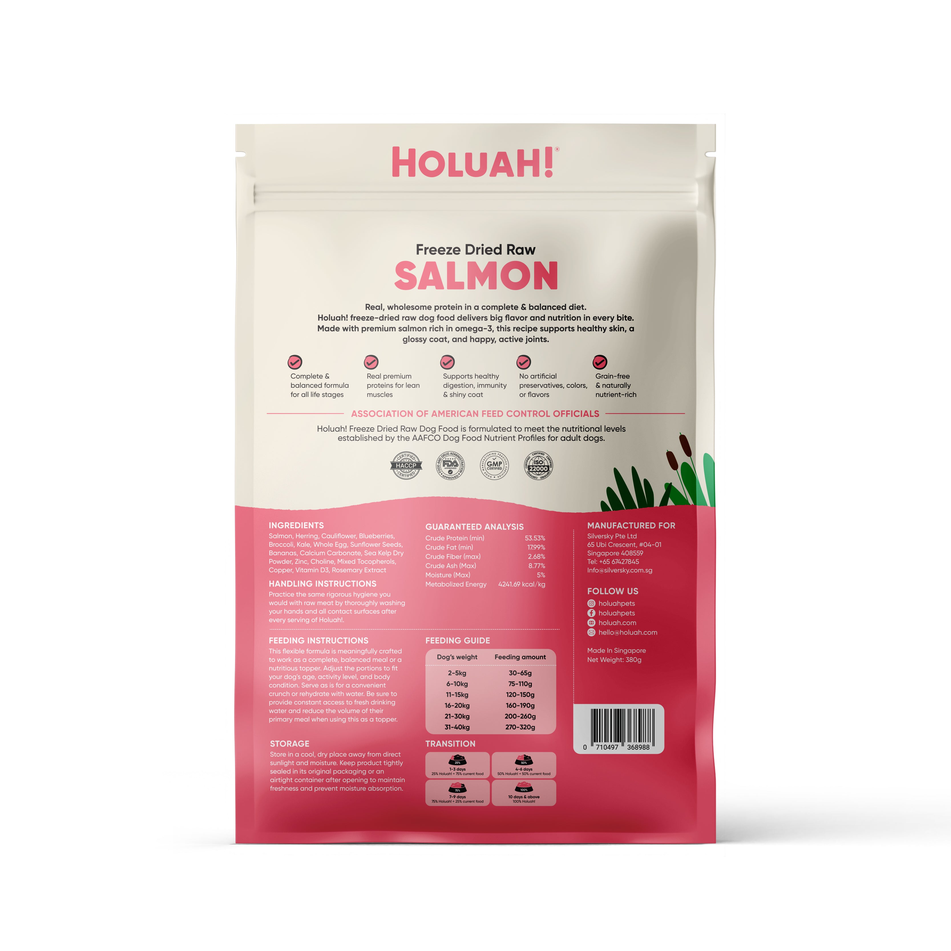 Freeze Dried Salmon Dog Food (380g)