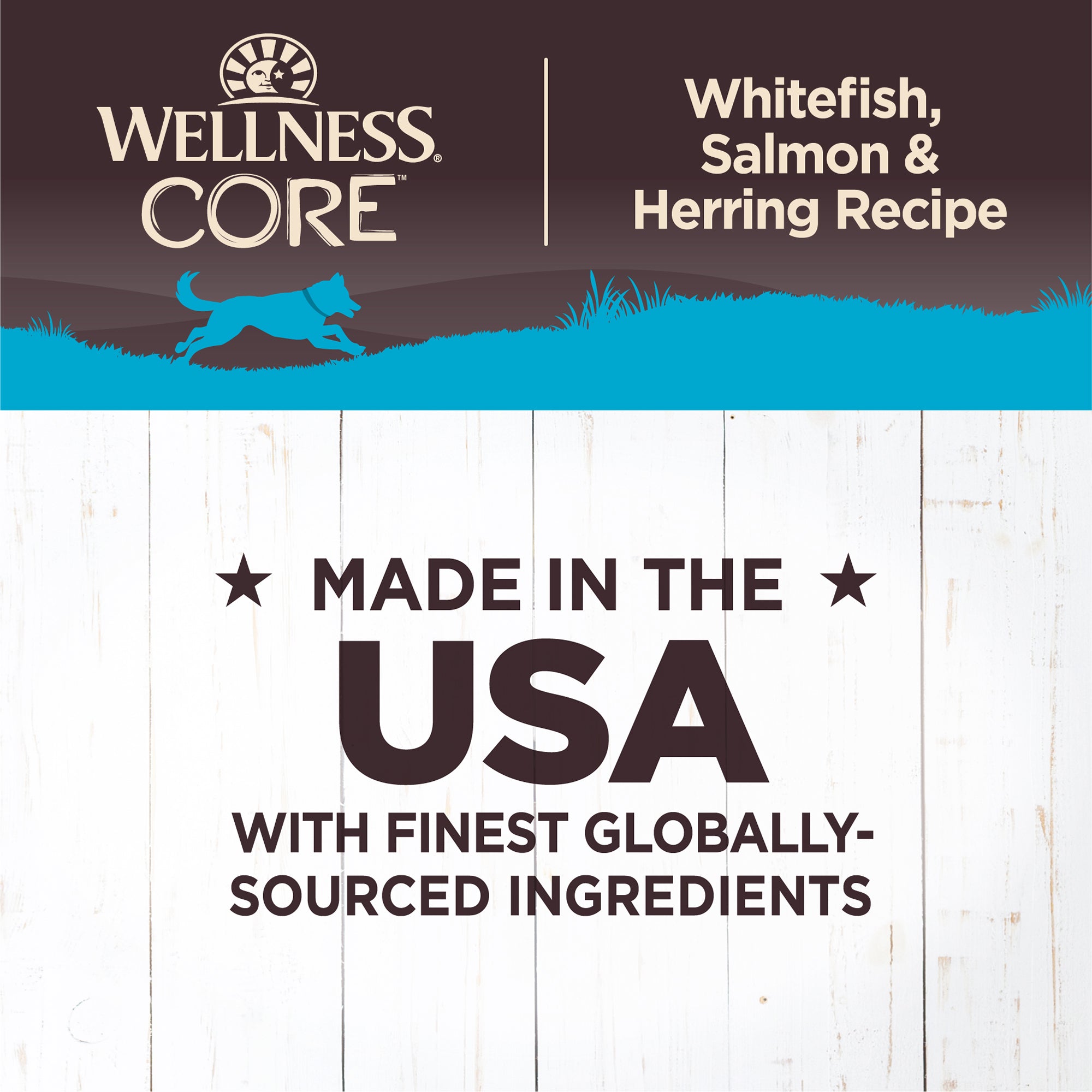 Wellness CORE Grain-Free Whitefish, Salmon & Herring Canned Wet Dog Food (12.5oz)