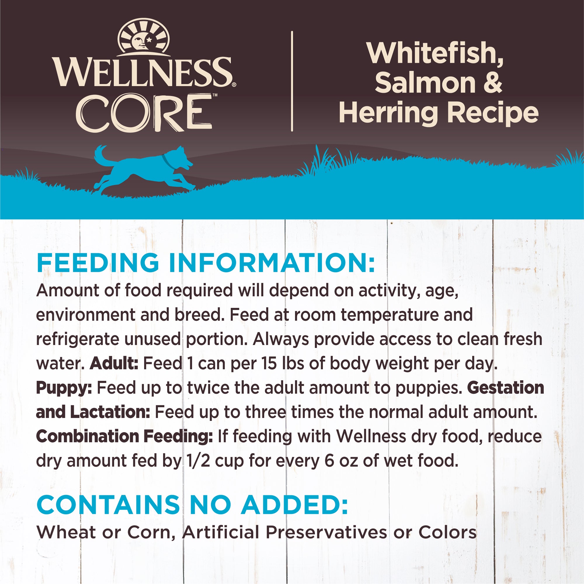 Wellness CORE Grain-Free Whitefish, Salmon & Herring Canned Wet Dog Food (12.5oz)
