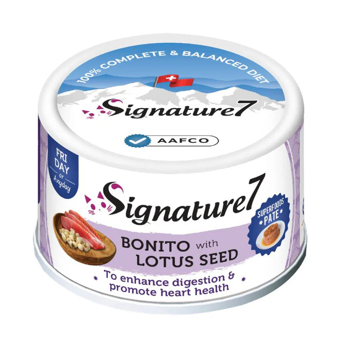 Superfoods Pate - Bonito with Lotus Seeds For Digestion and Heart Health Cat Wet Food (80g)