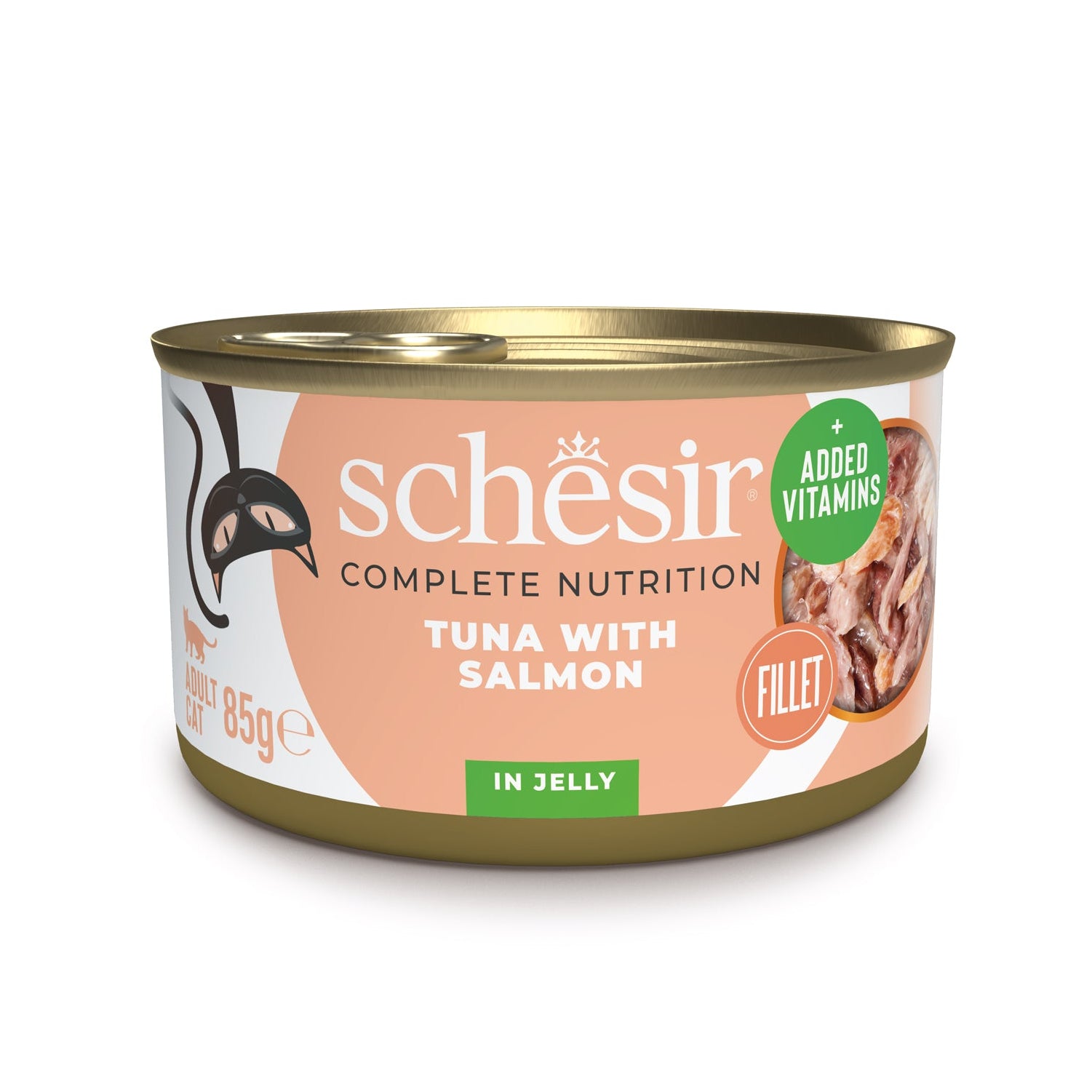 Schesir Tuna with Salmon in Jelly Adult Canned Cat Food (85g)