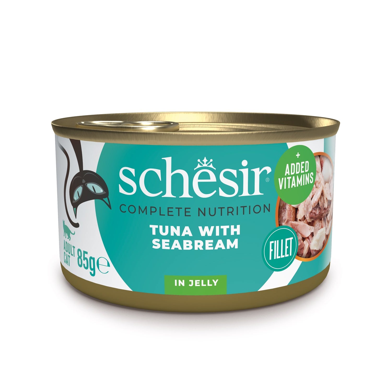 Schesir Tuna with Seabream in Jelly Adult Canned Cat Food (85g)