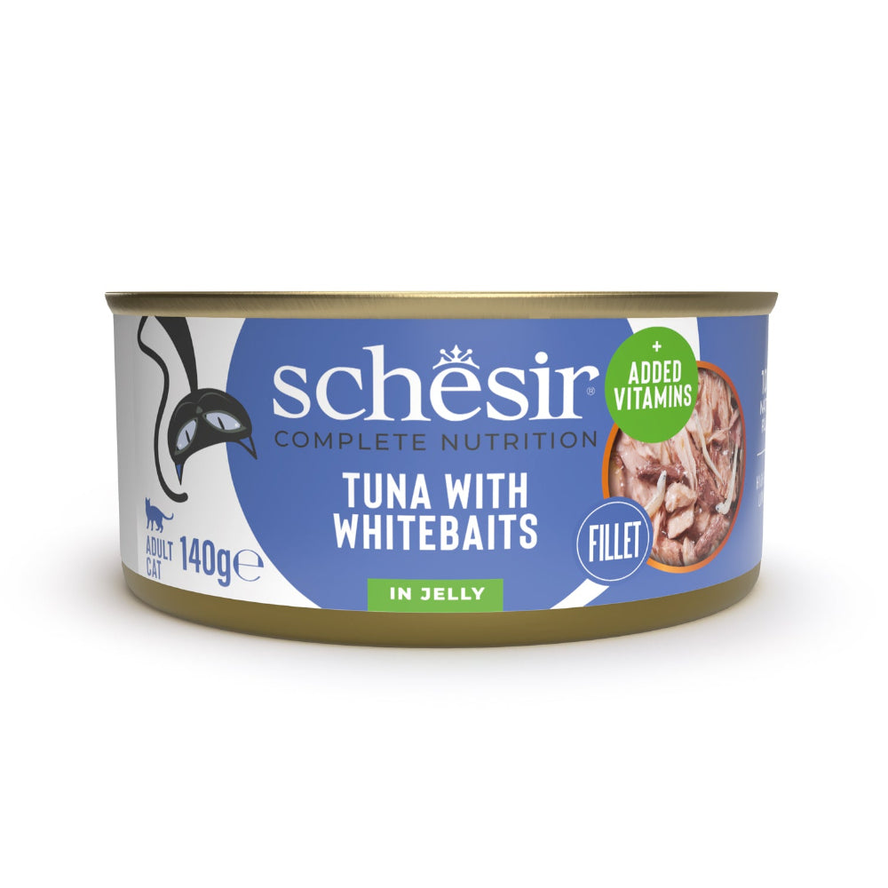Schesir Tuna With Whitebaits in Jelly Adult Canned Cat Food (140g)