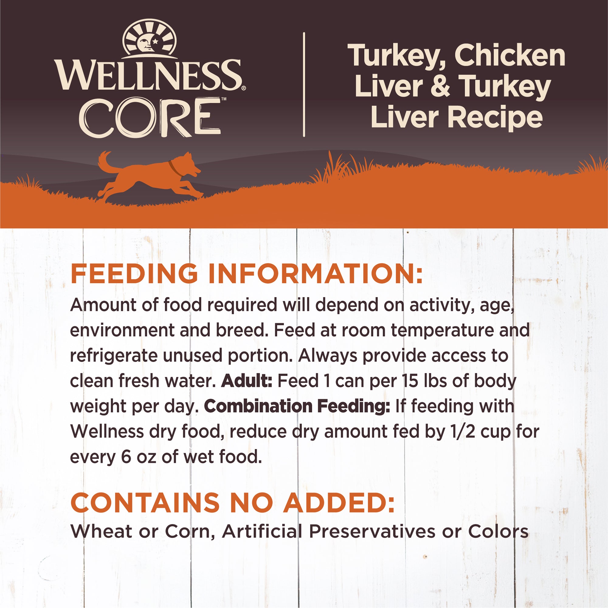 Wellness CORE Grain-Free Turkey, Chicken Liver & Turkey Liver Canned Wet Dog Food (12.5oz)