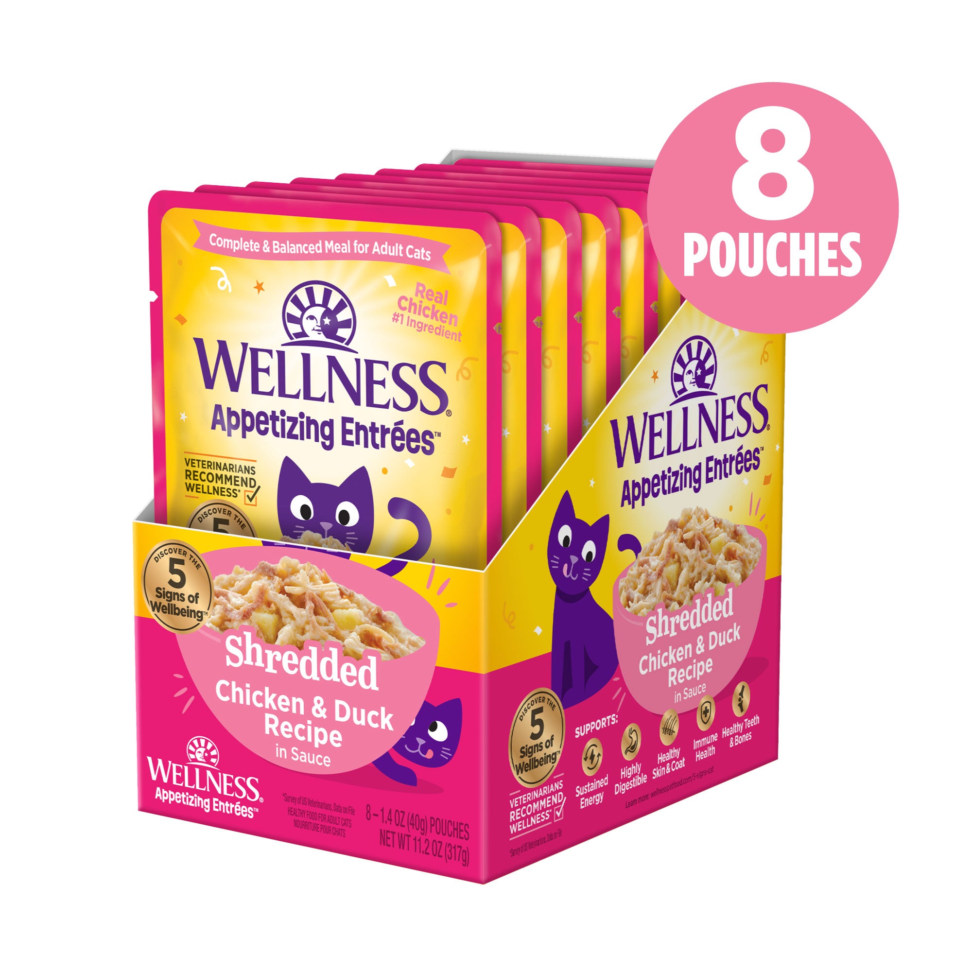 Appetizing Entrees Shredded Chicken & Duck Recipe Wet Cat Food (1.4 oz)