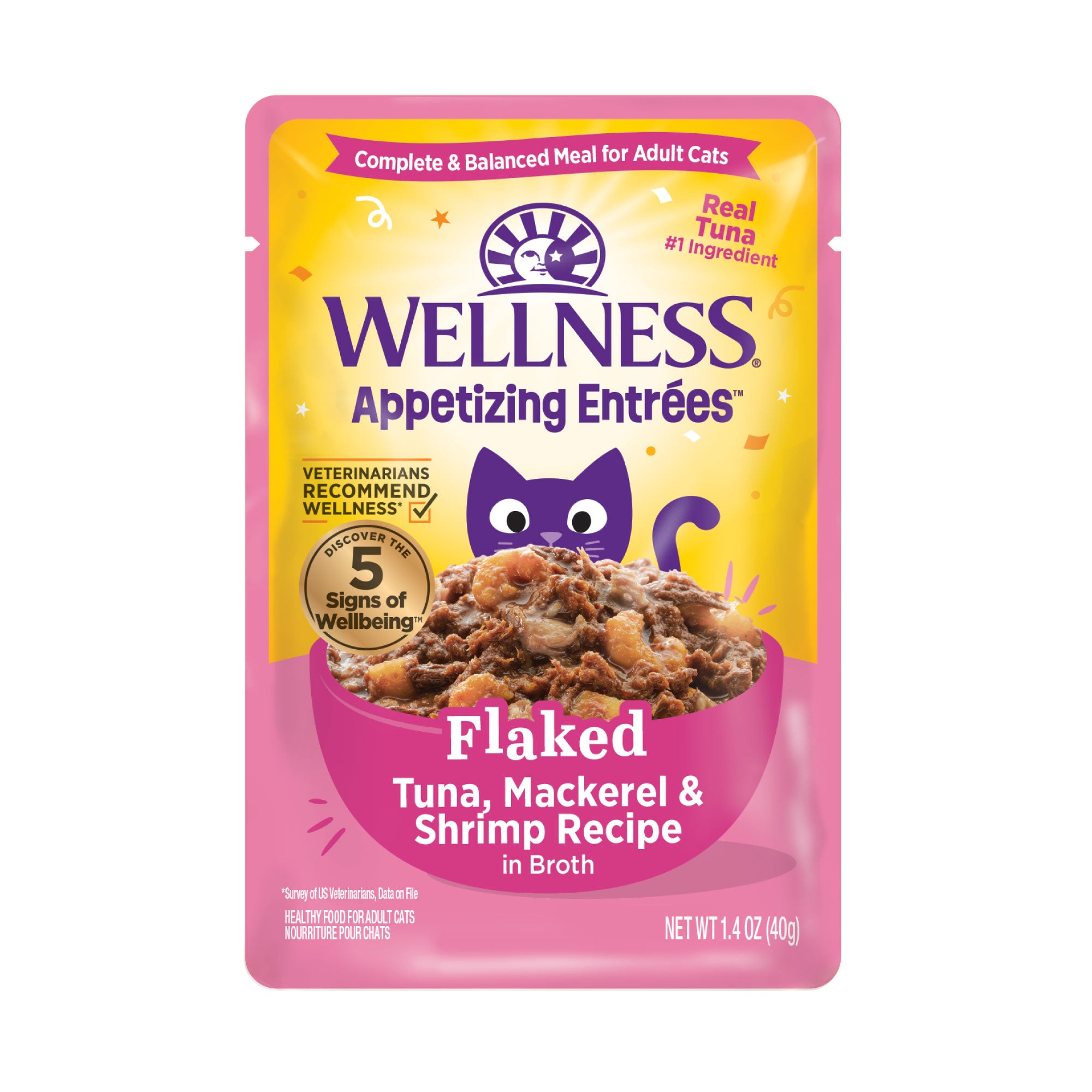 Appetizing Entrees Flaked Tuna, Mackerel & Shrimp Recipe Wet Cat Food (1.4 oz)