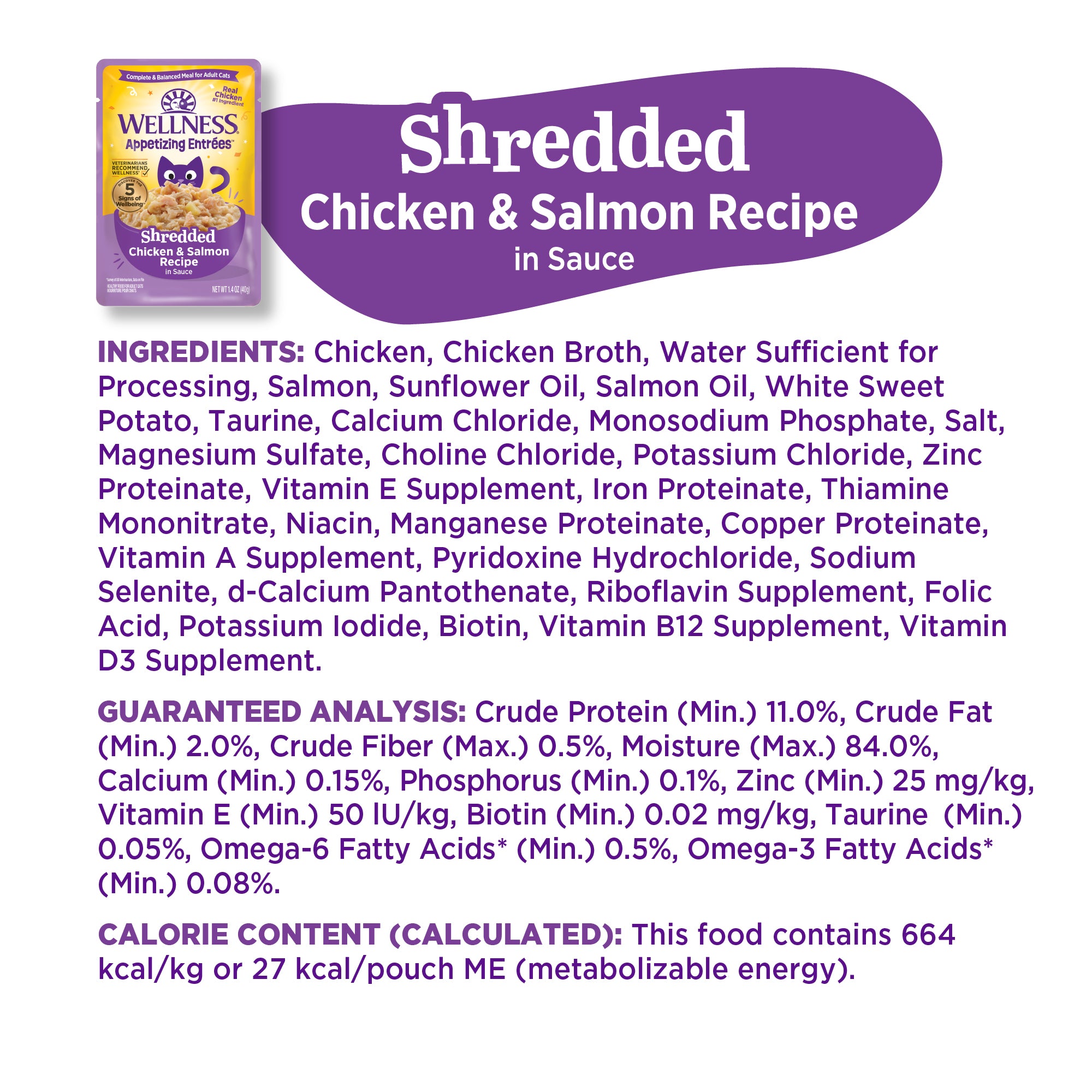 Appetizing Entrees Shredded Chicken & Salmon Recipe Wet Cat Food (1.4 oz)