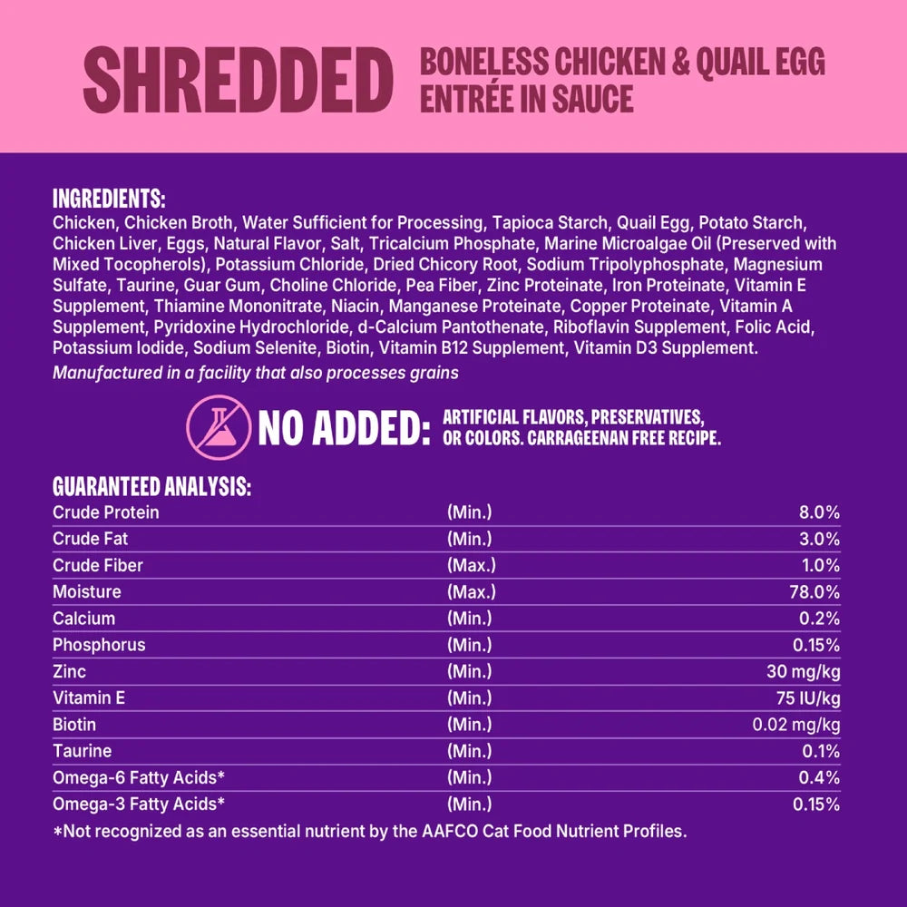Wellness CORE Signature Selects Shredded Chicken & Quail Egg Wet Cat Food (2.8oz)