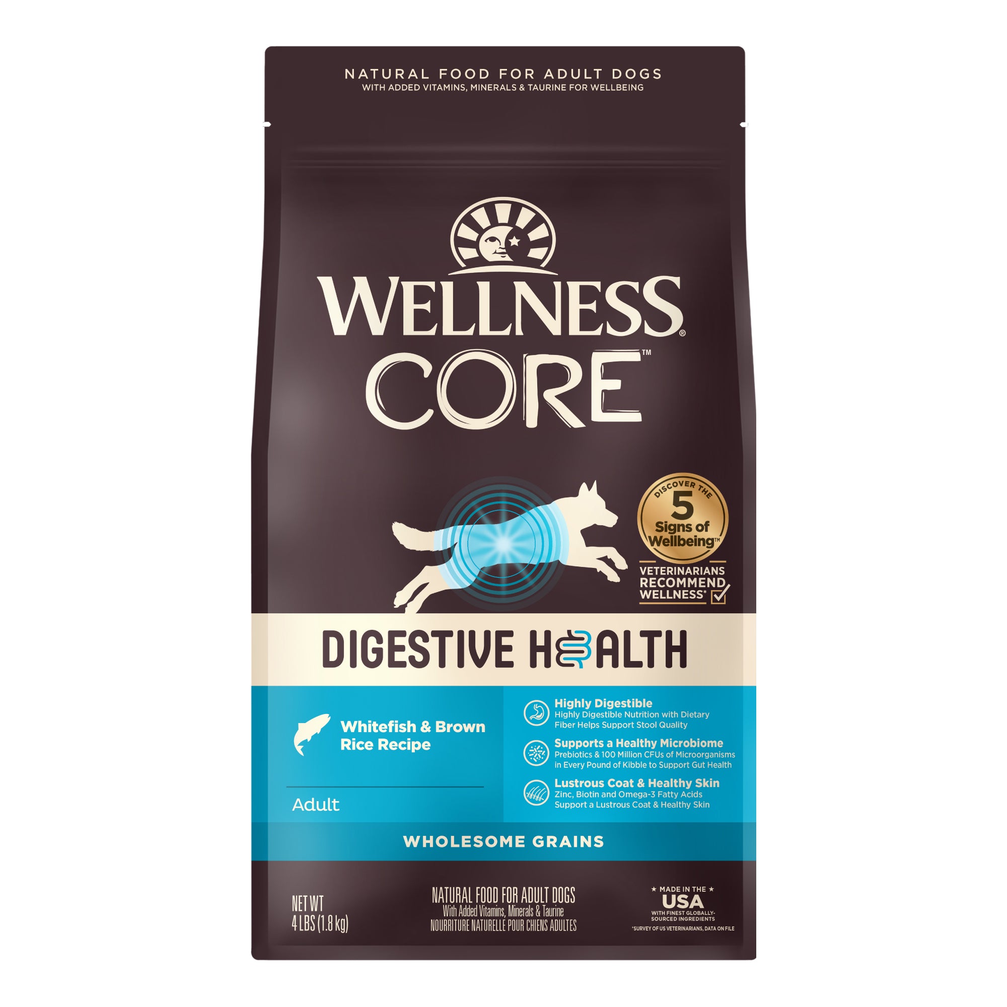 Wellness CORE Digestive Health Whitefish & Brown Rice Adult Dry Dog Food
