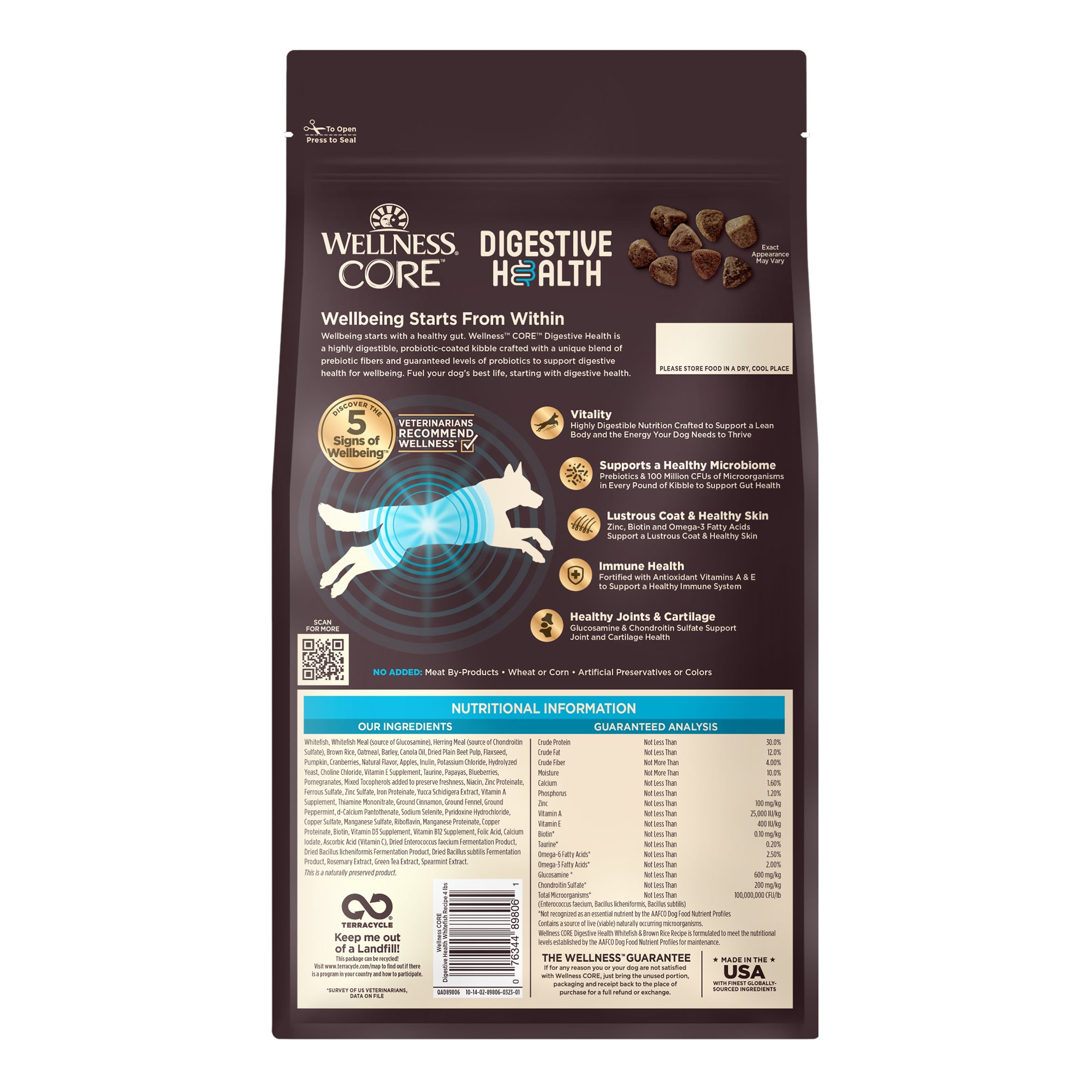 Wellness CORE Digestive Health Whitefish & Brown Rice Adult Dry Dog Food