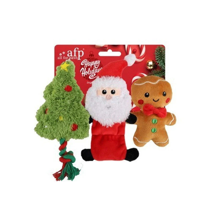 Ho Ho Ho Holiday Dog Toys (3 Pack)