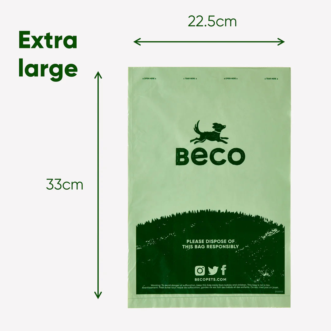 Beco Poop Bags – Leak-Proof, 100% Recycled Plastic (Mint Scented)