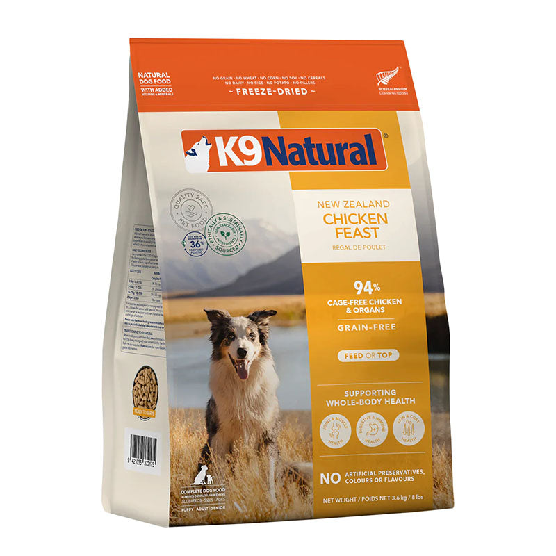 Chicken Feast Freeze Dried Dog Food (500g, 1.8kg, 3.6kg)