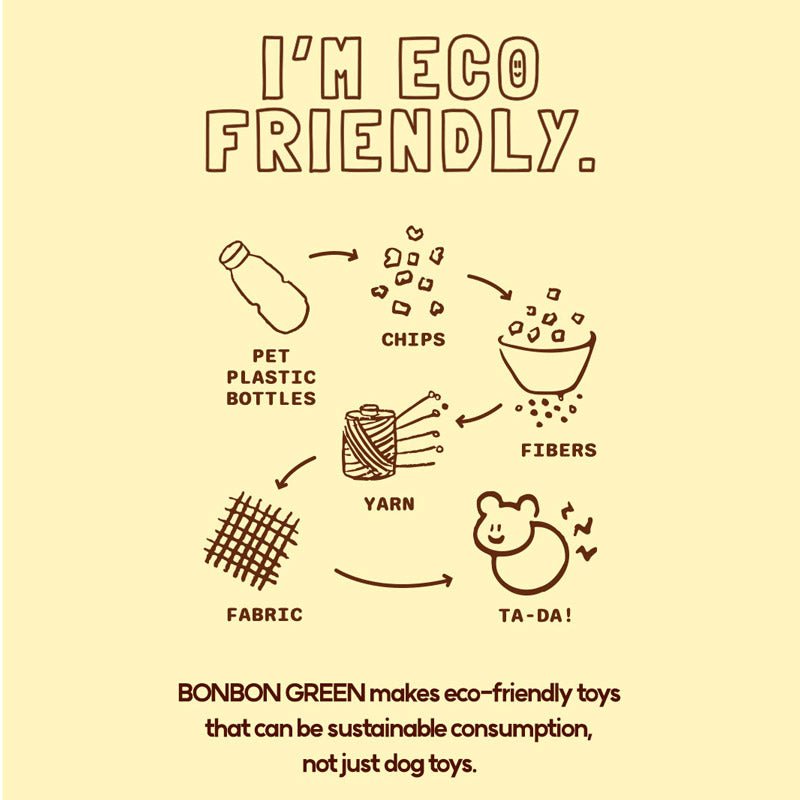 Bite Me BonBon Green Furry Friends Rattle Toy - CreatureLand