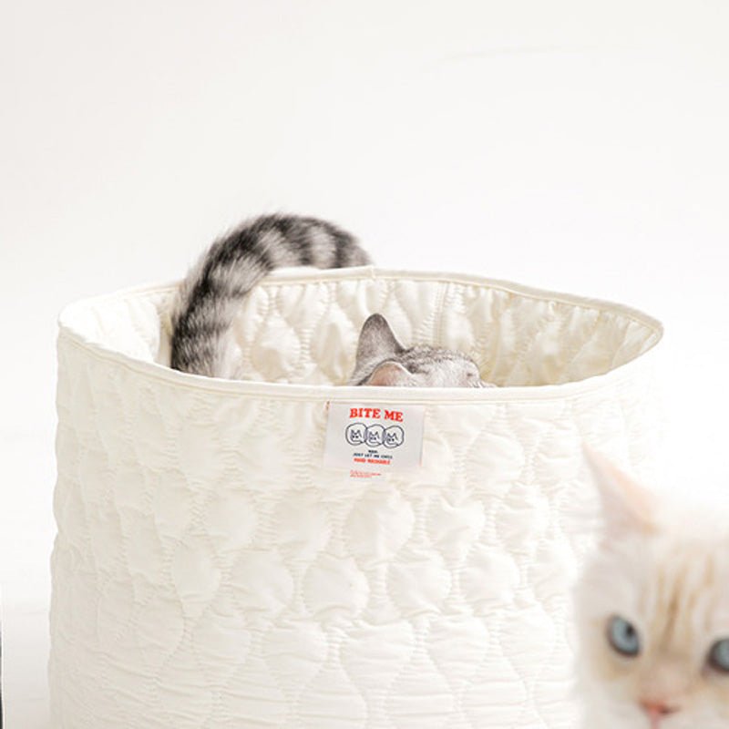 Bite Me Cozy Cat Hideaway Basket - CreatureLand