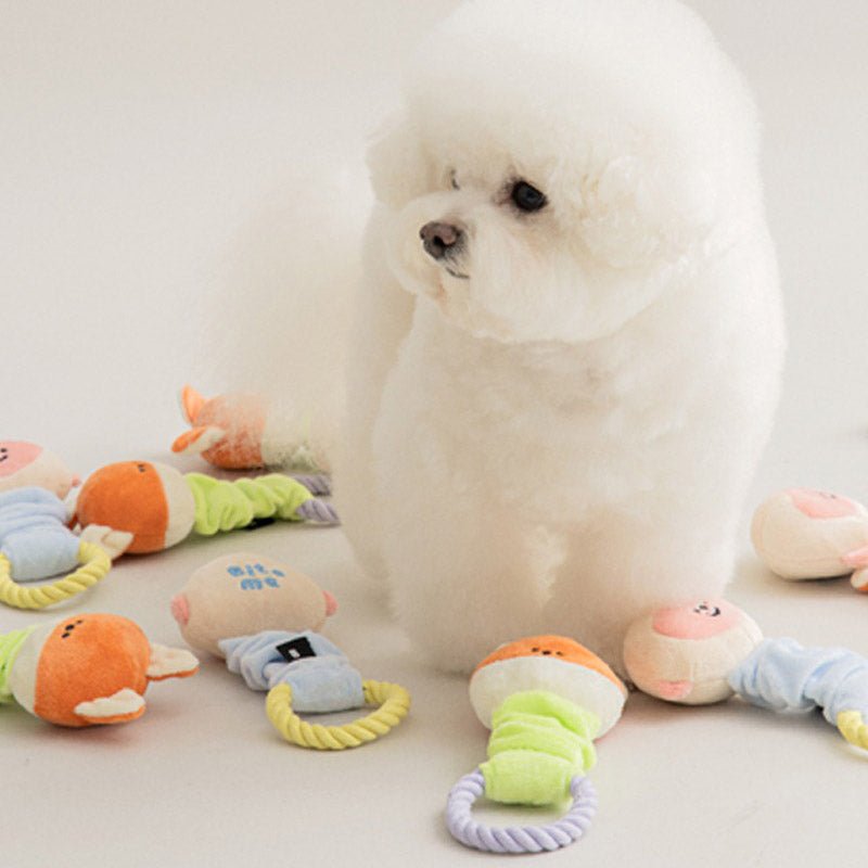 Bite Me Monkey & Fox Stretchy Dog Toy - CreatureLand