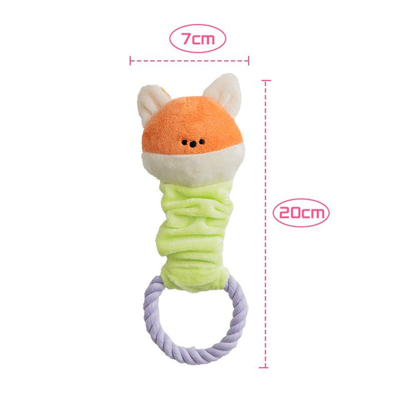 Bite Me Monkey & Fox Stretchy Dog Toy - CreatureLand