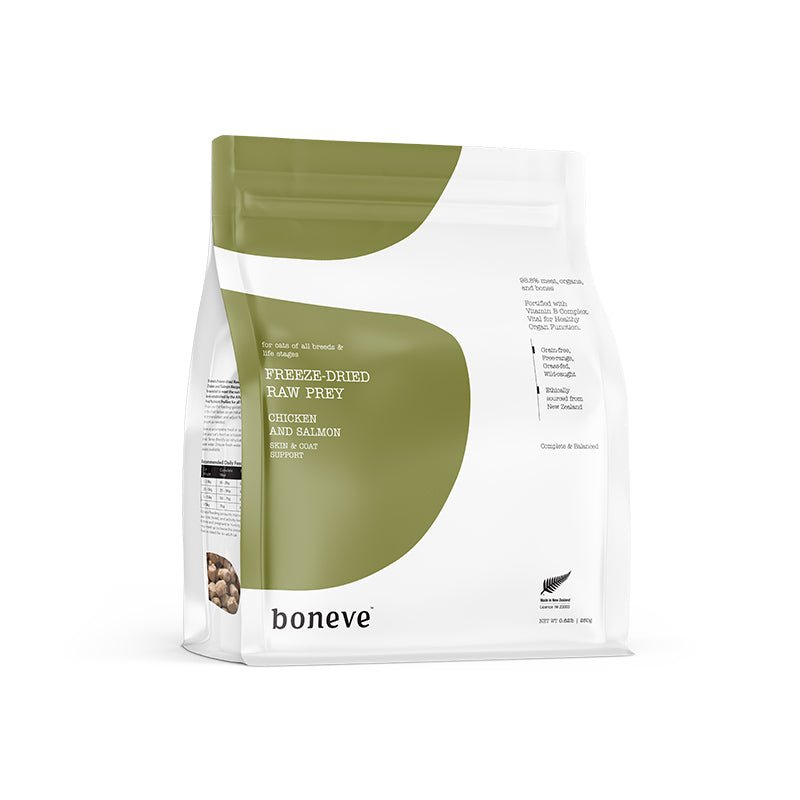 Boneve Earthmade Chicken & Salmon Freeze Dried Raw Cat Food - CreatureLand