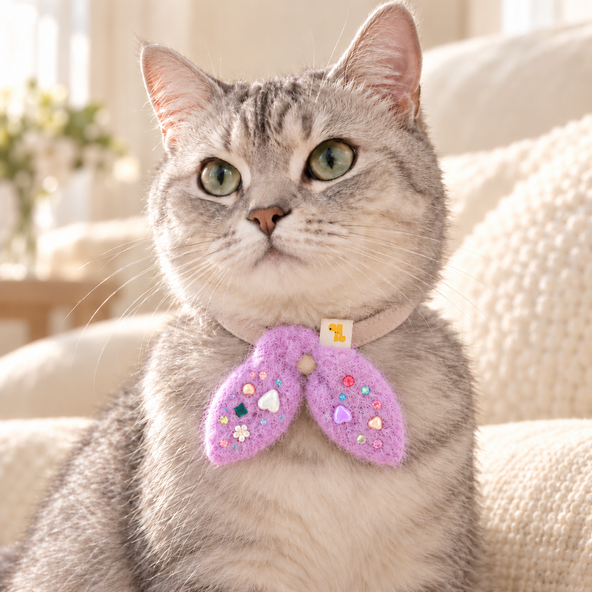 Candy Vintage Jewelleaf Pet Collar Clip