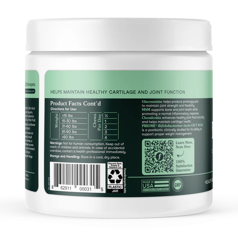 Hip + Joint Support For Dogs (90 Chews)