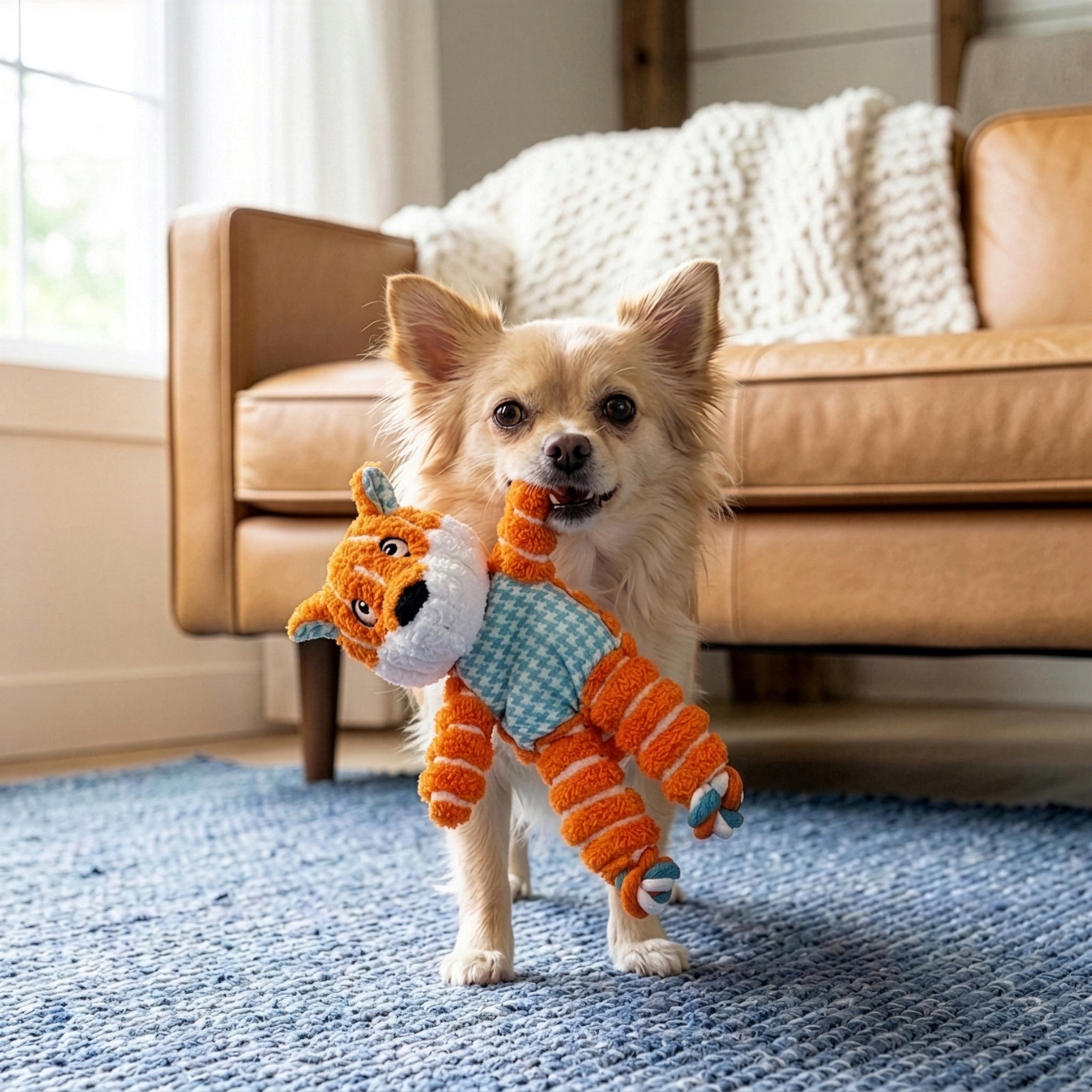 Floppy Knots Fox Dog Toy