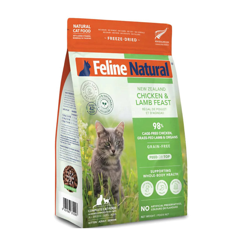 Feline Freeze Dried Chicken & Lamb Cat Food (320g, 800g)