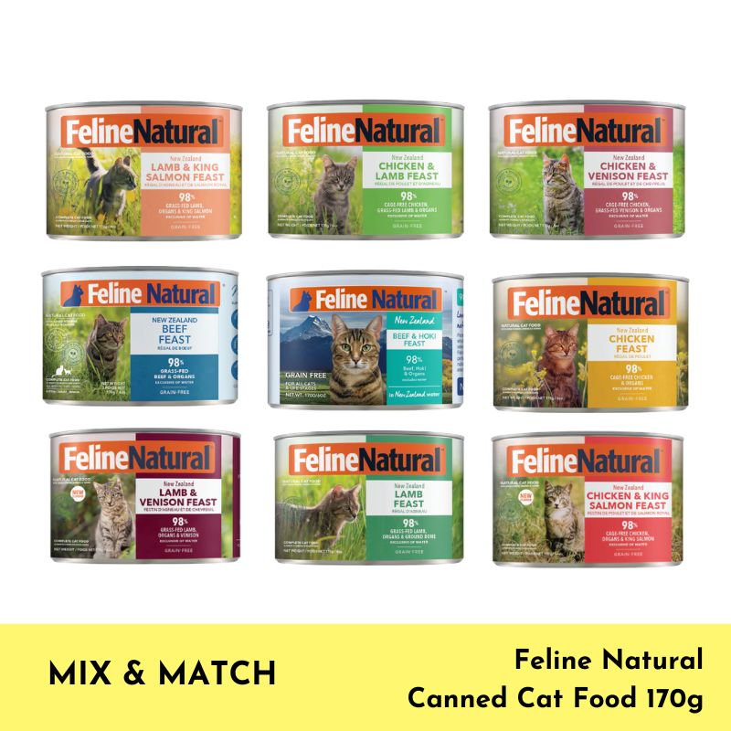 MIX & MATCH | 12 Cans of Feline Natural Canned Cat Food (170g)