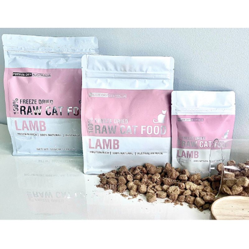 Freeze Dry Australia 100% Freeze Dried Raw Cat Food – Lamb (2 Sizes) - CreatureLand