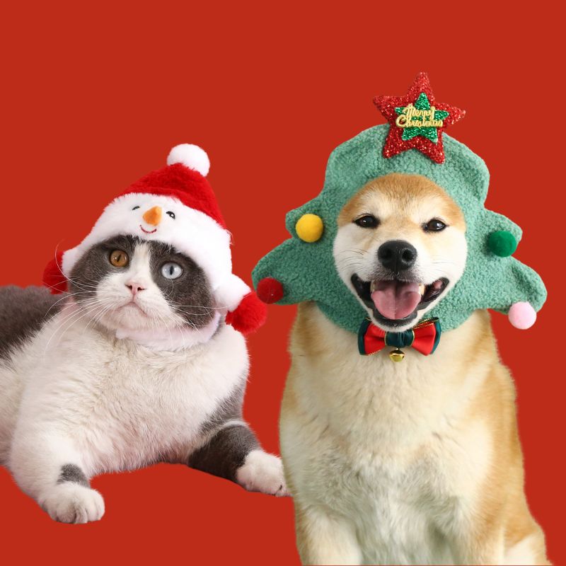 Festive Furry Friends Holiday Pet Hat (2 Designs)