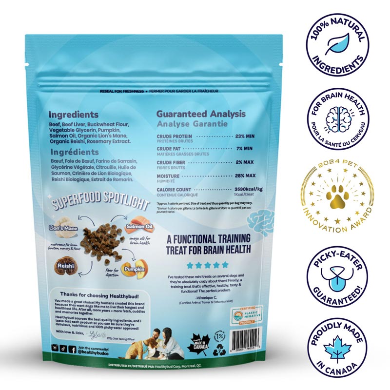 Healthybud Functional Beef Mini Training Dog Treats (184g) - CreatureLand
