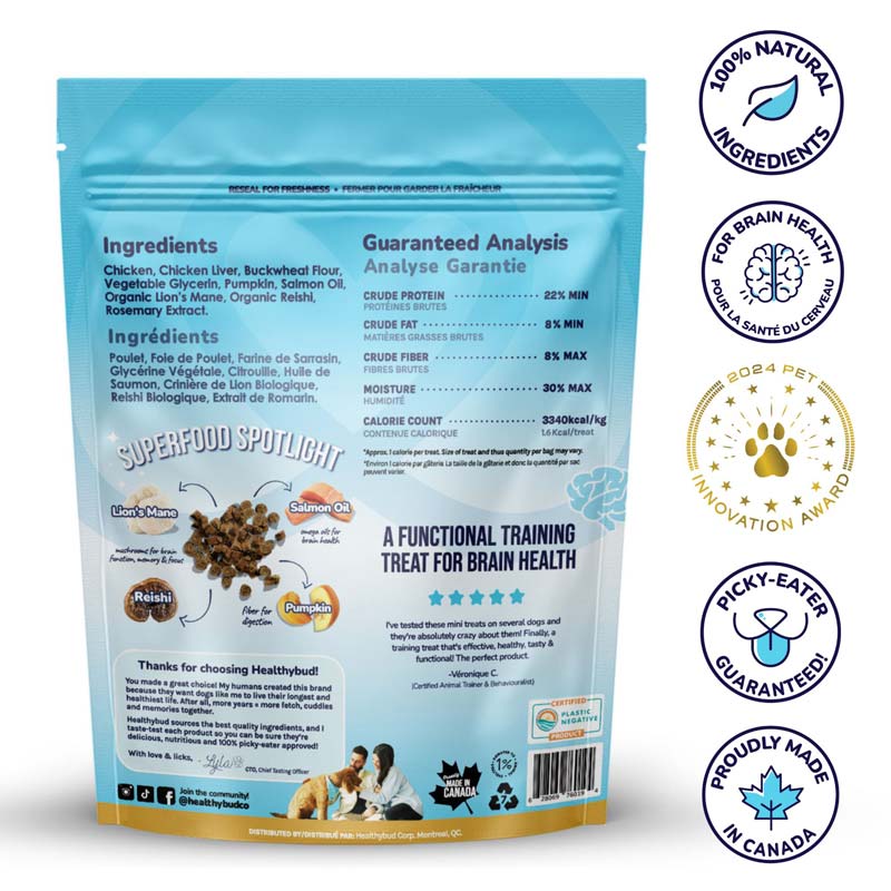 Healthybud Functional Chicken Mini Training Dog Treats (184g) - CreatureLand
